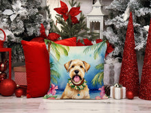 Load image into Gallery viewer, Wheaten Terrier Luau Throw Pillow - 14x14 Decorative Pillow – Art for Your Home &amp; Patio