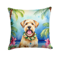Load image into Gallery viewer, Wheaten Terrier Luau Throw Pillow - 14x14 Decorative Pillow – Art for Your Home &amp; Patio