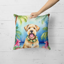 Load image into Gallery viewer, Wheaten Terrier Luau Throw Pillow