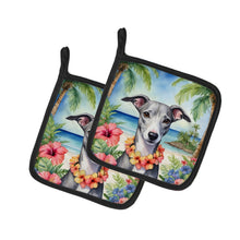 Load image into Gallery viewer, Whippet Luau Pot Holders - Set of 2 Decorative Kitchen Helpers | Made in the USA
