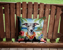 Load image into Gallery viewer, Whippet Luau Throw Pillow - 14x14 Decorative Pillow – Art for Your Home &amp; Patio