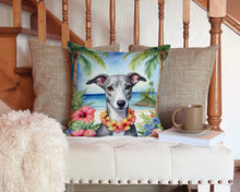 Load image into Gallery viewer, Whippet Luau Throw Pillow - 14x14 Decorative Pillow – Art for Your Home &amp; Patio