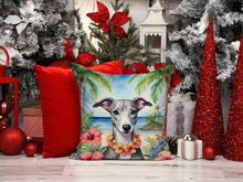 Load image into Gallery viewer, Whippet Luau Throw Pillow - 14x14 Decorative Pillow – Art for Your Home &amp; Patio