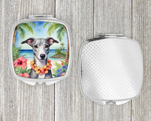 Load image into Gallery viewer, Whippet Luau Compact Mirror – Stylish Purse Mirror with Artistic Covers
