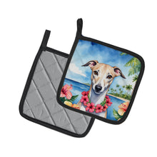 Load image into Gallery viewer, Whippet Luau Pot Holders - Set of 2 Decorative Kitchen Helpers | Made in the USA