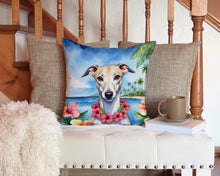 Load image into Gallery viewer, Whippet Luau Throw Pillow - 14x14 Decorative Pillow – Art for Your Home &amp; Patio