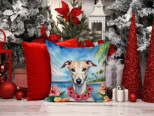 Load image into Gallery viewer, Whippet Luau Throw Pillow - 14x14 Decorative Pillow – Art for Your Home &amp; Patio