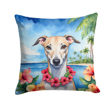 Load image into Gallery viewer, Whippet Luau Throw Pillow - 14x14 Decorative Pillow – Art for Your Home &amp; Patio