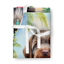 Load image into Gallery viewer, Wirehaired Pointing Griffon Luau Apron – Artist-Designed Kitchen, BBQ &amp; Craft Apron