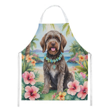 Load image into Gallery viewer, Wirehaired Pointing Griffon Luau Apron – Artist-Designed Kitchen, BBQ &amp; Craft Apron