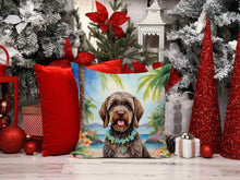Load image into Gallery viewer, Wirehaired Pointing Griffon Luau Throw Pillow - 14x14 Decorative Pillow – Art for Your Home &amp; Patio