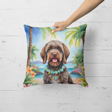 Load image into Gallery viewer, Wirehaired Pointing Griffon Luau Throw Pillow
