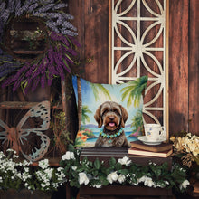 Load image into Gallery viewer, Wirehaired Pointing Griffon Luau Throw Pillow