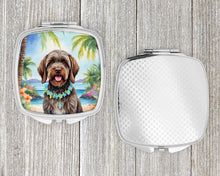 Load image into Gallery viewer, Wirehaired Pointing Griffon Luau Compact Mirror – Stylish Purse Mirror with Artistic Covers