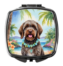 Load image into Gallery viewer, Wirehaired Pointing Griffon Luau Compact Mirror – Stylish Purse Mirror with Artistic Covers