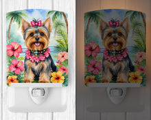 Load image into Gallery viewer, Yorkshire Terrier Luau Ceramic Night Light