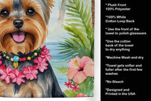 Load image into Gallery viewer, Yorkshire Terrier Luau Kitchen Towel