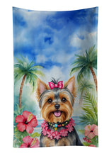 Load image into Gallery viewer, Yorkshire Terrier Luau Kitchen Towel