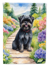 Load image into Gallery viewer, Affenpinscher Spring Path Garden Flag  – Dog-Themed Floral Outdoor Decor