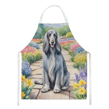 Load image into Gallery viewer, Afghan Hound Spring Garden Apron – Artist-Designed Kitchen, BBQ &amp; Craft Apron