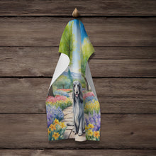 Load image into Gallery viewer, Afghan Hound Spring Garden Kitchen Towel