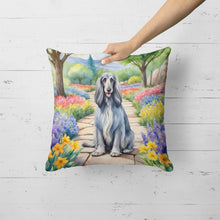 Load image into Gallery viewer, Afghan Hound Spring Garden Throw Pillow