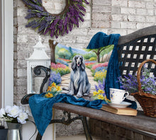 Load image into Gallery viewer, Afghan Hound Spring Garden Throw Pillow