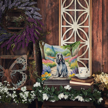 Load image into Gallery viewer, Afghan Hound Spring Garden Throw Pillow