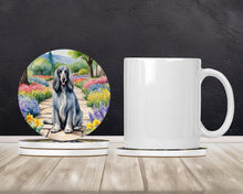 Load image into Gallery viewer, Afghan Hound Spring Garden Large Sandstone Coasters Pack of 4