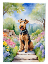 Load image into Gallery viewer, Airedale Terrier Spring Path  House Flag