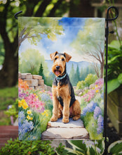 Load image into Gallery viewer, Airedale Terrier Spring Path Garden Flag  – Dog-Themed Floral Outdoor Decor