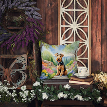 Load image into Gallery viewer, Airedale Terrier Spring Garden Throw Pillow