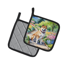 Load image into Gallery viewer, Akita Spring Garden Pot Holders - Set of 2 Decorative Kitchen Helpers | Made in the USA