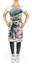 Load image into Gallery viewer, Alaskan Klee Kai Spring Garden Apron – Artist-Designed Kitchen, BBQ &amp; Craft Apron