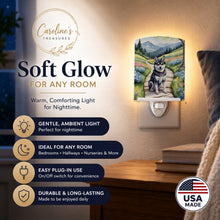 Load image into Gallery viewer, Alaskan Klee Kai Spring Garden Ceramic Night Light Compact, UL-Certified, Ideal for Bedroom, Bathroom, Nursery, Hallway, Kitchen, 6x4x3, Multicolor