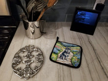 Load image into Gallery viewer, Alaskan Klee Kai Spring Garden Pot Holders - Set of 2 Decorative Kitchen Helpers | Made in the USA
