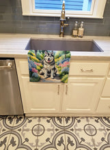 Load image into Gallery viewer, Alaskan Malamute Spring Garden Kitchen Towel