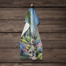 Load image into Gallery viewer, Alaskan Malamute Spring Garden Kitchen Towel