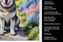 Load image into Gallery viewer, Alaskan Malamute Spring Garden Kitchen Towel