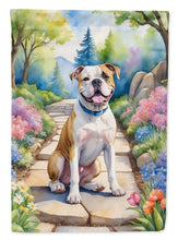 Load image into Gallery viewer, American Bulldog Spring Path Garden Flag  – Dog-Themed Floral Outdoor Decor