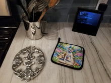 Load image into Gallery viewer, American Bulldog Spring Garden Pot Holders - Set of 2 Decorative Kitchen Helpers | Made in the USA