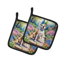 Load image into Gallery viewer, American Bulldog Spring Garden Pot Holders - Set of 2 Decorative Kitchen Helpers | Made in the USA