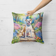 Load image into Gallery viewer, American Bulldog Spring Garden Throw Pillow