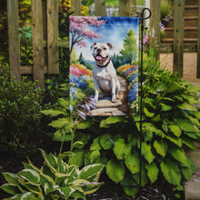 Load image into Gallery viewer, American Bulldog Spring Path Garden Flag  – Dog-Themed Floral Outdoor Decor