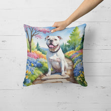 Load image into Gallery viewer, American Bulldog Spring Garden Throw Pillow