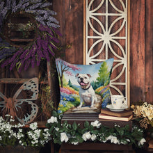 Load image into Gallery viewer, American Bulldog Spring Garden Throw Pillow