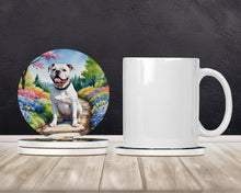 Load image into Gallery viewer, American Bulldog Spring Garden Large Sandstone Coasters Pack of 4