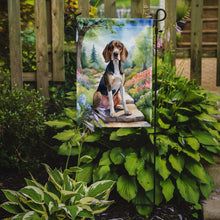 Load image into Gallery viewer, American English Coonhound Spring Path Garden Flag  – Dog-Themed Floral Outdoor Decor