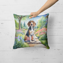 Load image into Gallery viewer, American English Coonhound Spring Garden Throw Pillow