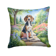 Load image into Gallery viewer, American English Coonhound Spring Garden Throw Pillow